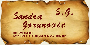Sandra Gorunović vizit kartica
